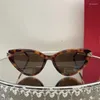 Lunettes de soleil 2024 Retro Fashion Sexy Cat Eye Femmes Leopard Head Decorative Durable Lunes Designer