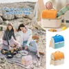 Storage Bags Double Layer Picnic Bag Toast No Smell Thick Insulation Lunch Bento One-shoulder Portable Hand-held Box
