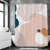 Shower Curtains Art Geometric Hexagonal Waterproof Fabrics Bathroom Curtain With Hooks 180x200cm Bath Screen Toilet Partition