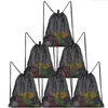 Home Storage Bags Reusable Shopping Bag Fruit Vegetables Grocery Shopper Tool Mesh Fabric Drawstring Sack