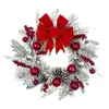 Decorative Flowers Christmas Wreath Realistic Hanging Ornament Garland Front Door Winter For House Office Wedding Xmas Decor