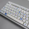 Acessórios tema de sinal azul keycaps xda keycap para 61/87/104/108 Teclado mecânico CAPS LAJADO ATRAVÉS