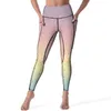 Active Pants Gold Glitter Ombre Print Leggings Pockets Elegant Rose Yoga Push Up Fitness Legging Novelty Stretch Sport