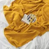 Battaniyeler Süper Yumuşak Sıcak Pole Nefes Alabilir Gri Bej Sonbahar Ev Dekoru Örme Yatak Yatağı Lüks Kanepe Peluş Battaniye
