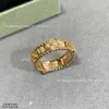 Designer Brand Van High Edition Clover Kaleidoscopy Ring per donne spesse stelle di cielo completo in oro a 18k fortunato Luce Flower Luce Luxury Instagram