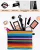 Bolsas de cosméticos coloridos listras mexicanas maquiagem bolsa de maquiagem viagens itens essenciais de senhora Mulheres organizador de banheiros Caso de lápis de armazenamento