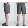 Mäns shorts män avslappnad elastisk midja vandring multi-fickor snabbt torrt för prisvärt varumärke