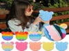 Giocattoli Fidget Sensory Fashion Cartone Coin Borse Kid Push Bubble Rainbow Anti Stress Educational Children e adulti Decompressione T1070765