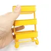 Decorative Plates Mini Trolley Floor Storage Rack With Wheels Dollhouse Miniature Furniture Shelf Bookshelf Display Decorate