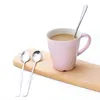 Coffee Scoops 2pcs/set Long Handled Stainless Steel Spoon Ice Cream Dessert Tea For Picnic Kitchen Accessories Tableware Bar Tool