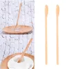 Spoons 2 PCS Long Handle Mixing Wooden Stirring Coffee Japanese Korean Style Bubble Tea Honey