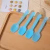 Flatware desechable Mini Cucharas de plástico coloridas para Jelly Ice Cream Dessert Aperiter Fiesta de cumpleaños Fiesta de cumpleaños