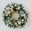 Decorative Flowers 1Pc Christmas Wreaths Garland Door Artificial Hanging Ornaments For Home Outdoor Indoor Layout DIY Decoration Year 2024