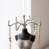 Plaques décoratives De-liang bijoux affichage stand de boucles d'oreilles princesse collier étagère de bracelet rétro résine art art créatif ornement