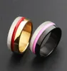 Wedding Rings 8mm Titanium stalen ringband Twee toon Epoxy Betrokkenheid voor Men Business Party Finger Fashion Jewelry Gifts7292953