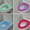 Alfombrillas de baño baño colorido baño wc asiento suave tope de tapa calentadora almohadillas de tapa en forma de O bidet lavable