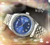 شهيرة الرجال الفاخرة النسائية ثلاث سترات الساعات اليابان الكوارتز يوم التاريخ وقت Cool Clock Diamonds Ring Dot Hour Calendar Business Stain Bracelet Watch Watch