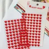 Rosso Wrap Red Heart Adesivi di Corea Materiale di scrapbooking PO Journal's Toy's Toy's decorativo in tessuto 3D in feltro di cartoleria adesiva