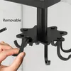 Küche Aufbewahrung 360 ° Rotatable 8 Haken Wandmontierte Löffelhalter Küchengeschirr Organizer Schneidebrett Ständer Eckhandtuch Haken Zubehör