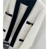 BA0028 Kadın Ceketler Tasarımcı High Street En Yeni Ceket Kadın Jakquard Blazer Ofis İş Takım Takımları