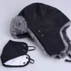 Terretti di bombardiere addensato inverno inverno da donna per uomo protezione da protezione per la protezione del berretto russo cappello russo per esterni auricolari aurico