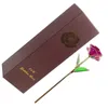 Fleurs décoratives 24k Rose Rose Artificiel Fleur Mémorial Cadeaux pour la surface de peinture de la Saint-Valentin