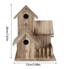 Other Bird Supplies Wood House Outdoor Birdhouse Wooden Small Squirrel Food For Outside Window Hummingbird Feeder S Tube