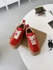 Casual Shoes 2024 Autumn Winter Cowhide Thick Sole Women Lightweight Sports Sneaker American Retro Square Head Colored