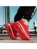 Chaussures décontractées 2024 Spring Women Sneakers Red Black Fashion Mesh Breathable Cushion Tenis Feminino