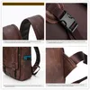 Backpack Men's Fashion Leather Men Business Male 15.6" Laptop Bag Daypacks Large Capacity Travel College School