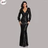 Casual Dresses Pulabo Women Summer Vintage Party Elegant Back See Through Pequin Sexig Vestidos Club Maxi Dress de Festa kvinnlig