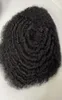 Full Lace Toupee Indian Virgin Human Hair Fair 10 mm Afro Wave Hair Wymiana dla czarnych mężczyzn Express Dostawa 5132617