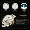 Armbanduhren Jsdun 8945 Originaler Herrenmechanische Mechanik -Uhren -Mode -Tour -Skelett -Wasserdichte Kalender