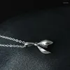 قلادة قلادة Amxiu 925 Sterling Silver Clavicular سلسلة زهرة مصنوعة يدويًا للبنات إكسسوارات هدايا المرأة المجوهرات