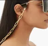 Kedjor guldfärg solglasögon längd maskkedja för kvinnor glasögon metall länk antilost lanyard rem hållare halsband smyckenchains1096005