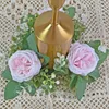 Flores decorativas 2 PCs PCs Titular artificial Garland anel votivo Round Decoration Wedding Baby Shower Table Centerpieces