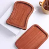 Tea Trays Japanese Style Wooden Tray Coffee Restaurant Small Food Plate Storage Po Props Dessert Wood Tableware