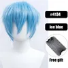 Concubine Synthetic Bob Mens Short Straight Hair Cover Fake Cosplay Wig Ombre Green Black Blue Blonde Hairpiece 240407