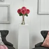 Decorative Flowers Rose Artificial Flower Arrangement With Cylinder Vase