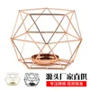 Kerzenhalter 2PC hochwertige geometrische geometrische Metallhalter Candlestick Ornament Tea Light Wedding Party Tischdekoration mit Brille