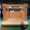 Buitenactiviteiten 4.5x4.5m (15x15ft) Volledige PVC opblaasbare bruiloft Bouncer 2024 Commerciële blauwe verjaardag Bouncy Caslte Party Moonwalk House voor volwassenen n kinderen