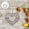 Decorative Flowers Heart Garland Garden Decor Iron Succulent Planter Indoor Hanger Hanging Frame Pot Wire Form Wreath Ring Wall Flowerpot