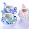 Ensembles de voiles de thé Creative Ceramic Glaze Color Kungfu Tea Set Personal Child Mother tasse Express Milk With Spoon