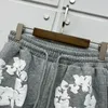 Mäns shorts 2024 Musim Panas Baru Black Grey Fluffy Pencetak High Quality Women's Fashion Brand Casual