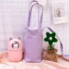 Storage Bags Canvas Cup Bag Portable Water Bottles Multicolor Kettle Cover Outdoor Travel Mug Holder Pouch Stroage