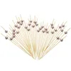 Ensemble de vaisselle 200 PCS Bélier de fruits Decure de dents décoratifs Sticks Bamboo Sticks Cocktail Restaurant Apérifiant Produit pour les apéritifs