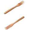 Forks Buche Fork kreatives Holzgeschirr Küchenwerkzeuge Obstpizza 10pcs