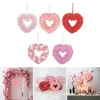 Dekorativa blommor 36 cm San Valentin Day Love Garland Door Hanging Wedding Party Scene Decoration Simulated Rose Wreath Flower Decor