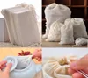 Bütün taşınabilir 100pc 8x10cm pamuklu muslin yeniden kullanılabilir çekme çantaları paketleme banyo sabun otlar filtre çantaları23659043191