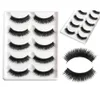 Thick False Eyelashes 1 Box 5 Pairs Short Thick Black Natural Smoky Makeup Long Fake Eye Lashes2044710